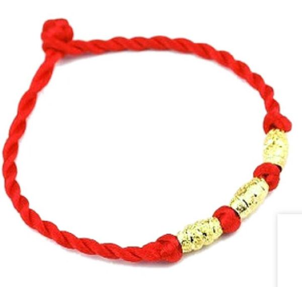 

birth year blessed lucky charm bracelet diy red rope hand bracelets, Golden;silver