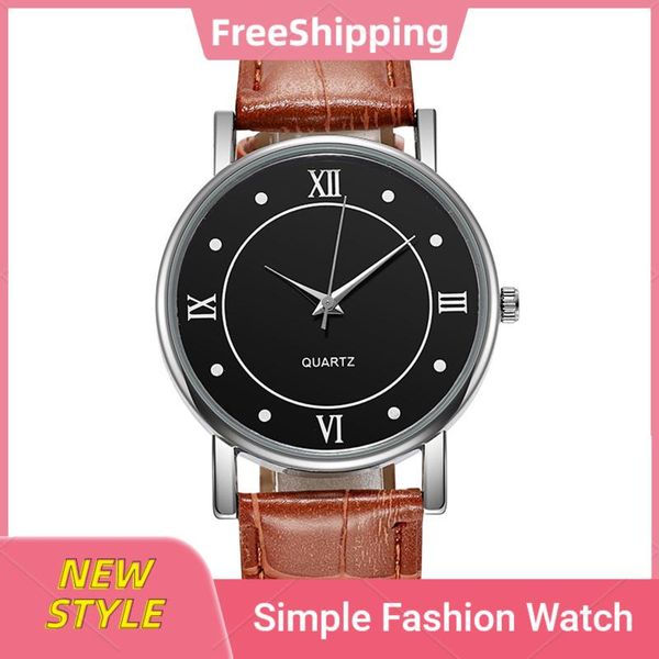 

wristwatches mens chronograph men's watch luxury business quartz leather strap analog sports, Slivery;brown