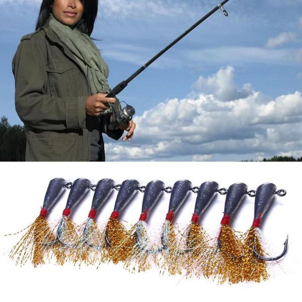 

fishing hooks anti-scratch metal jig head cast assist barbed hook for lake