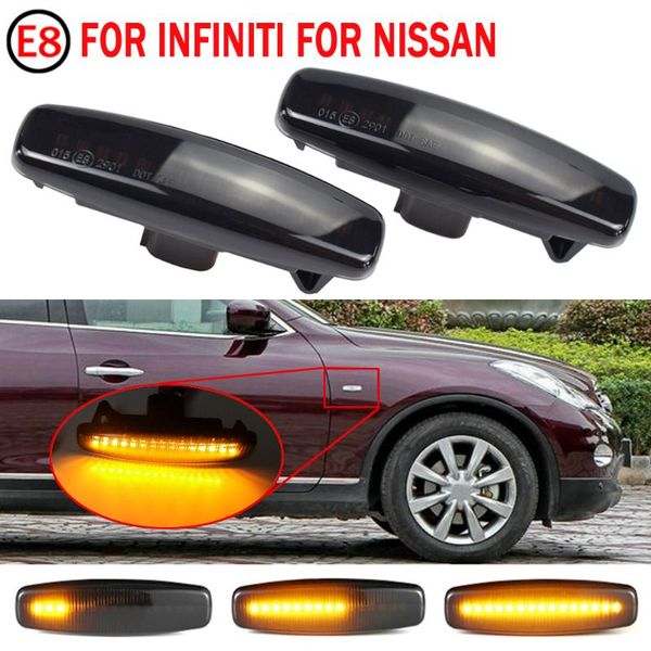 

2pcs for infiniti ex25 ex35 ex37 fx30d fx35 fx37 fx50 g25 g35 g37 jx35 m25 m35 m37 led dynamic side marker turn signal lights emergency