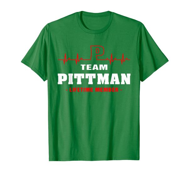

team pittman lifetime member shirt surname, last name gift, White;black