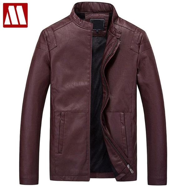 

men's fur & faux 2021 fashion autumn winter men leather jacket brand clothing motorcycle quality male coat mens fleece jackets, Black
