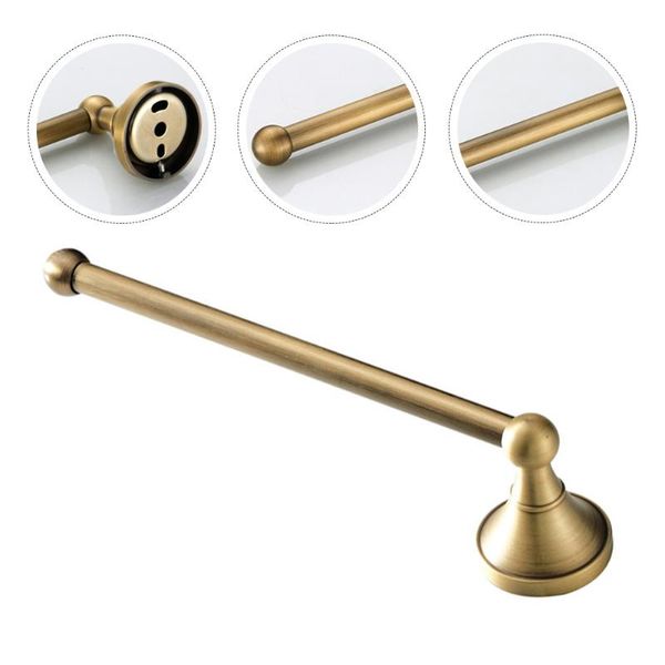

hangers & racks 1pc bathroom towel holder useful hanger toilet bath (golden)