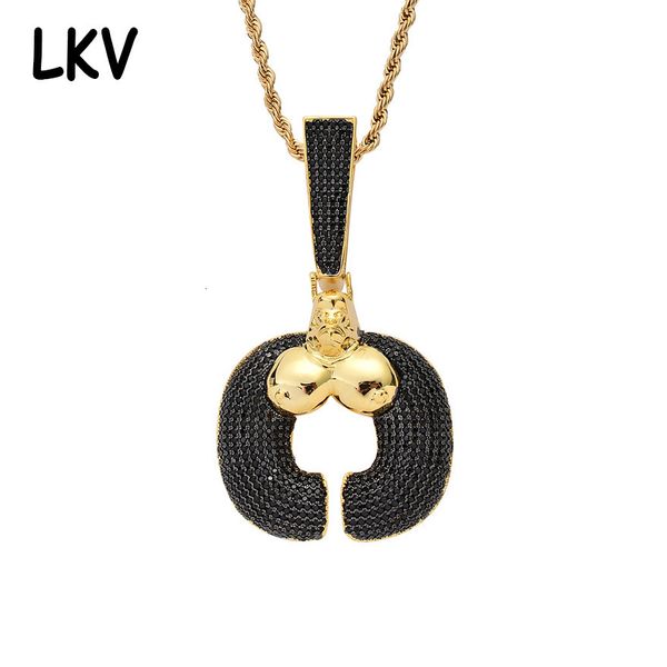 

hip hop gorilla pendant with black zircon animal diamond necklace, Silver