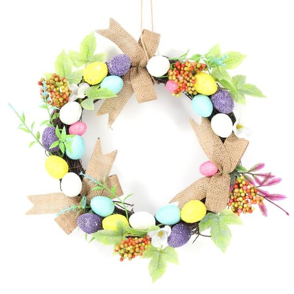

decorative flowers & wreaths artificial wreath garland rattan frame with easter cross halloween thanksgiving autumn holiday