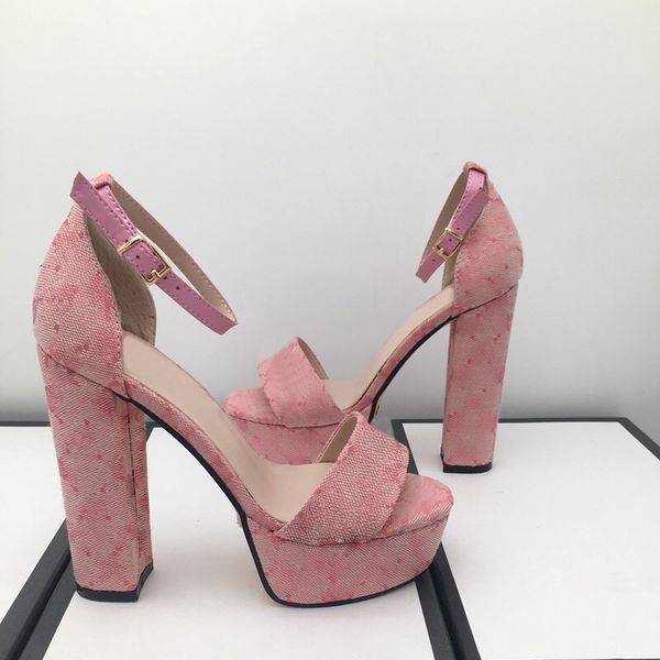 

fashion sandals summer women shoe buckle strap heeled platform slides chunky heel rubber sole black womens shoes sandal 34-42