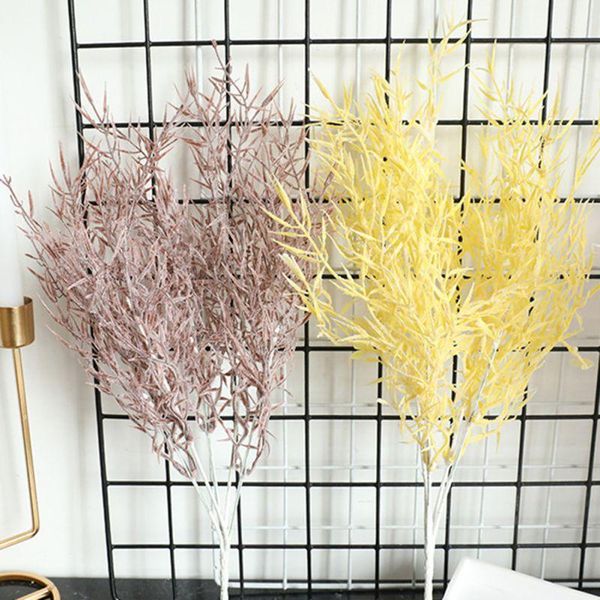 

decorative flowers & wreaths misty bamboo leaf grass artificial flower plant colorful leaves wedding home table wall decoration