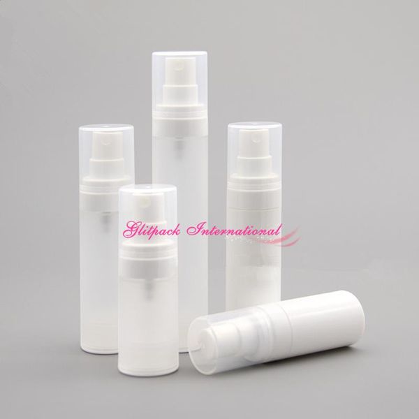 

luxury white frosted 15ml 30ml 50ml airless sprayer pump cosmetic bottle empty perfume pp refillable mist atomizer spray storage bottles & j