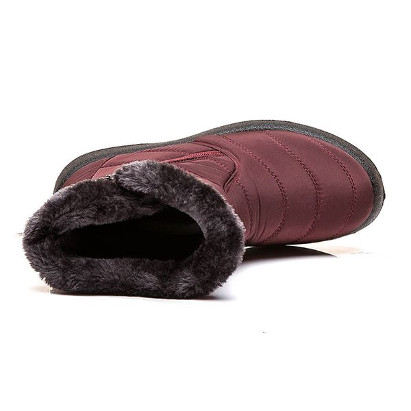 

winter snow boots 2021 new ankle for women shoes water proof warm plush booties female plus size 35-44 1234234, Black