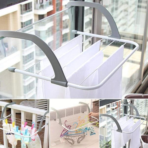 

hangers & racks hanging drying rack indoor outdoor pole storage folding adjustable laundry balcony clothes hanger