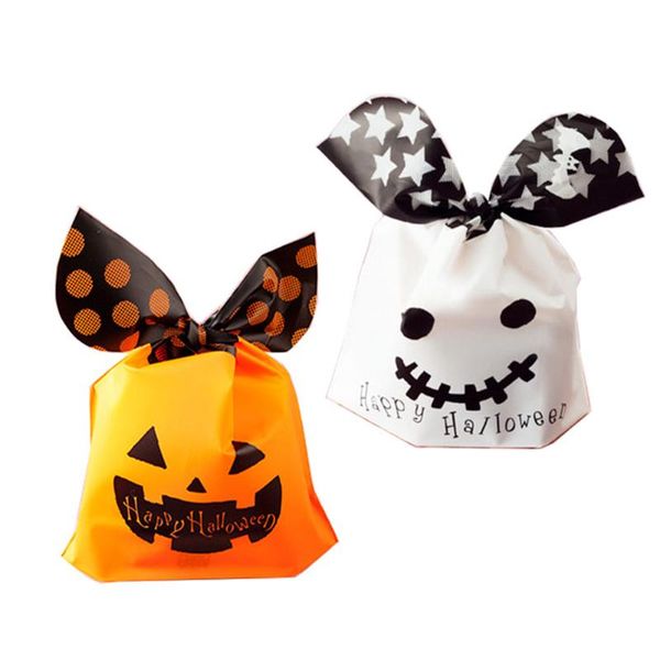 

gift wrap 50pcs halloween candy bag creative handbag plastic goody bags exquisite pouch trick treat cute party