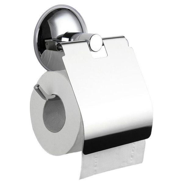 

hooks & rails stainless steel toilet paper holder heavy duty suction wall mount tissue bathroom roll