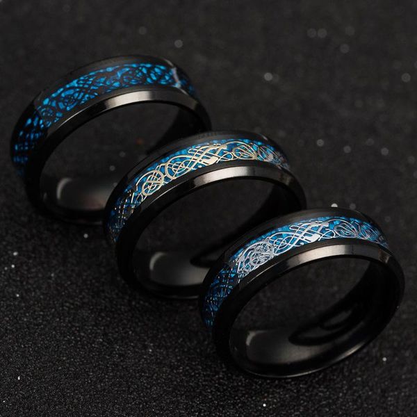 

wedding rings titanium steel carbon fiber men's dragon ring, titanium jewelry, jewelry & accessories,fashion jewelry, Slivery;golden