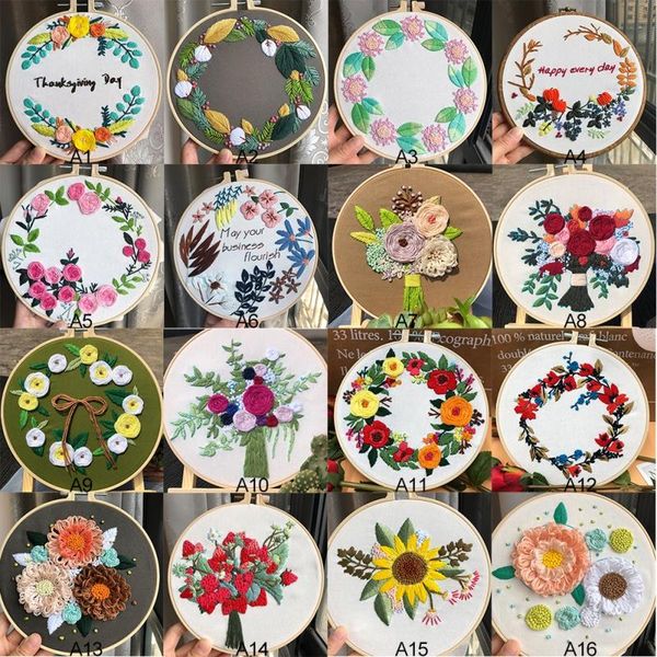 

other arts and crafts flower diy handmade full range of embroidery starter kit with pattern cross stitch hoop