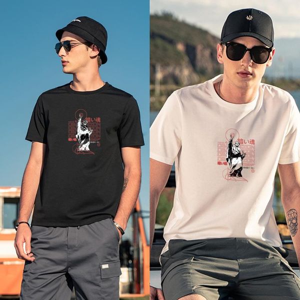 

men's t-shirts tshirt short-sleeved tall god, printed t-shirt, cotton comfortable oversized t-shirt, White;black