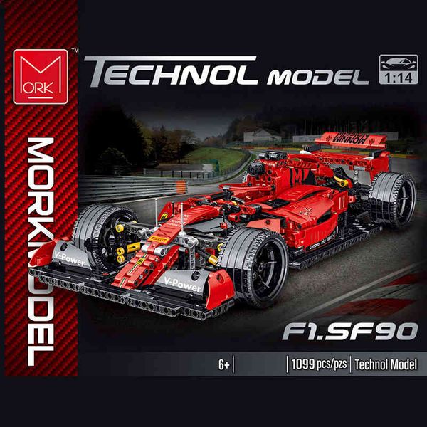 Série de alta tecnologia Simulação F1 Racing Modelo de Carro Building Blocos Criador Moc City Corrida Carros Brinquedos Brinquedos para Menino Crianças Adulto Presentes X0503