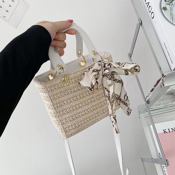 

fashion casual knitting straw tote bag womens handbags 2021 ladies hand bag beach bag for summer seaside holiday shoulderbags