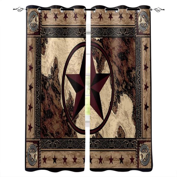 

western texas star rustic vintage window curtain living room kitchen panel blackout curtains for bedroom & drapes