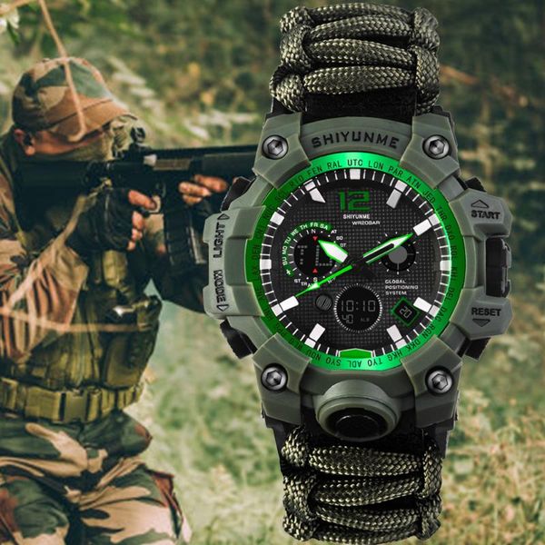 

wristwatches shiyunme men's sports watch waterproof gifts g style digital clocks gentleman fashion, Slivery;brown