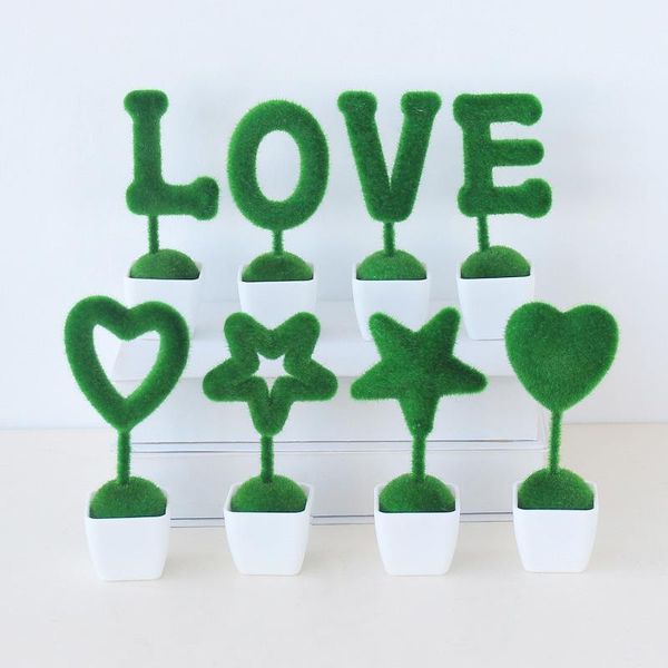 

set artificial green plants emulate bonsai decorative fake flowers home decor garden decoration outdoor & wreaths