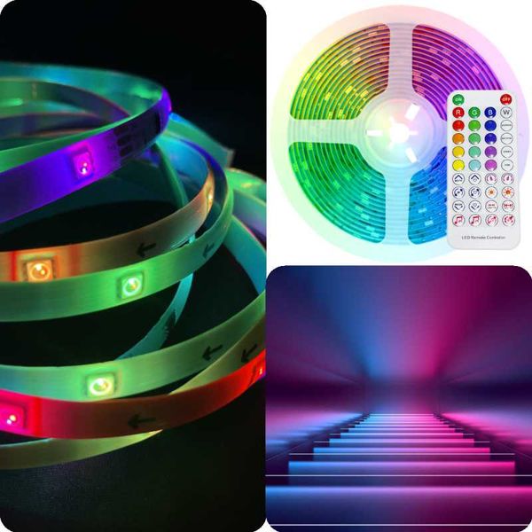

strips led strip lights rgb waterproof flexible tape diode dream color bluetooth music control luces 32.8ft dc 12v