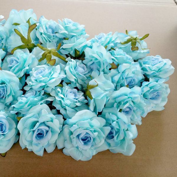 

50pcs wedding decoration artificial flowers head 10 cm for diy wreath gift box floral silk party design flowers