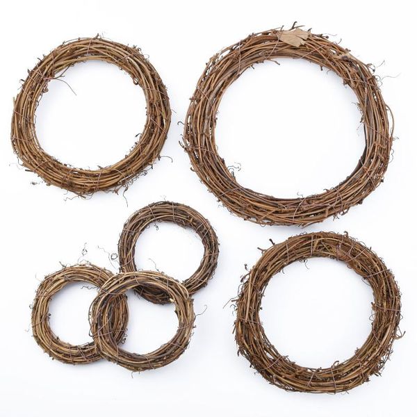

decorative flowers & wreaths 10/15/20cm artificial leaf vine rattan frame christmas decorations for home diy handmade door hanging wedding