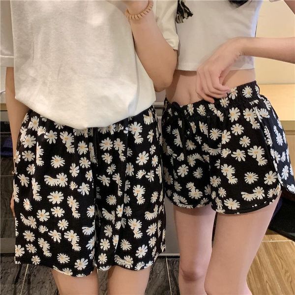 

elastic waist casual shorts women summer loose bottoming home beach tide clothing dye para drop optimal women's, White;black