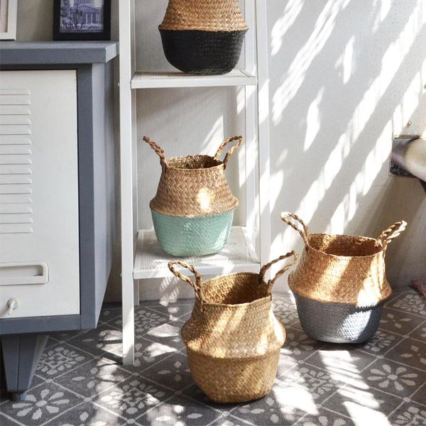 

storage baskets panier de rangement basket wicker hanging flower home organizadores laundry organizador