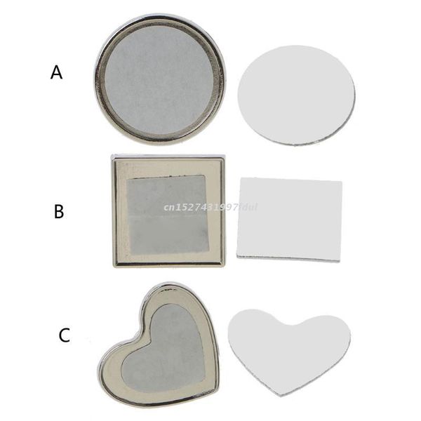 

pins, brooches sublimation blanks badge board ornaments diy heat transfer single-sided pendants for, Gray