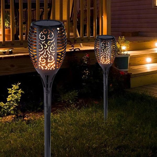 

durable solar flame lights skillful manufacture 96led light outdoor waterproof garden courtyard lawn torch lamp lamps