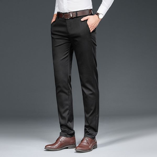 

fall 2020 new plus size business casual men's fat straight pants, Black