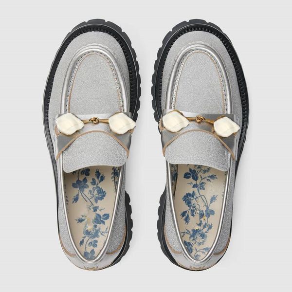 

2021 fashion women's shoes thick soled embroidered leather metal buckle design strength products look forward to your choice, Black