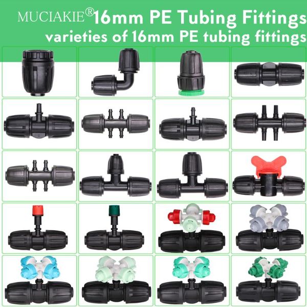

watering equipments muciakie 2-3 pcs 16mm pe tubing water connecters irrigation fittings connect 8/11mm 4/7mm 3/5mm hose sprayer garden pati