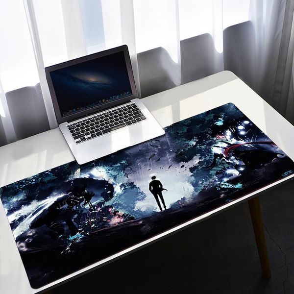 

mouse pads & wrist rests anime solo leveling gaming player desk laprubber mat large xxl pad durable keyboards table mats