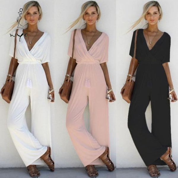 

women's pants & capris fashion casual ankle-length clothing plus size female solid wide leg pant ladies leisure clothes summer, Black;white