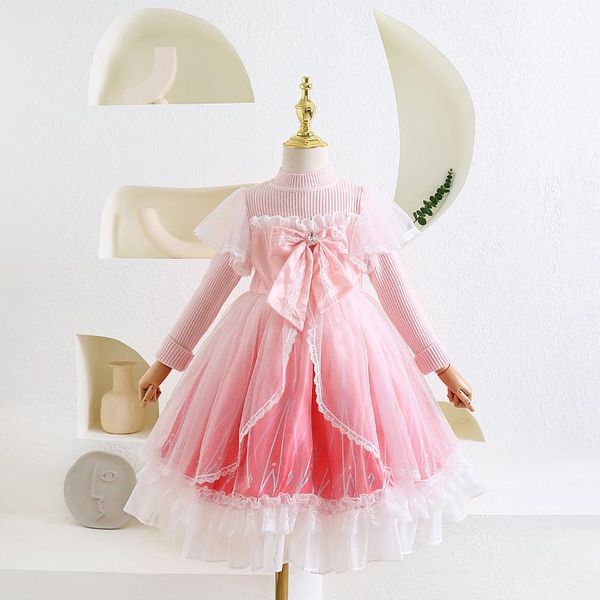 

girl's dresses autumn winter baby girls dress, Red;yellow