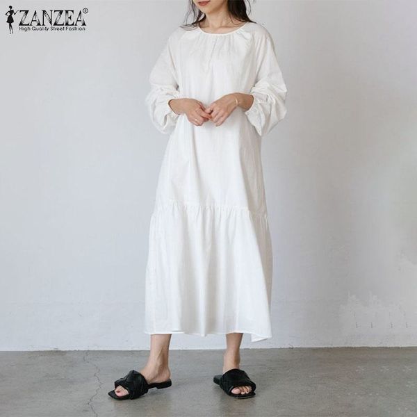 

dresses dresses for women autumn long sleeve sundress ropa de mujer 2021 ladies mid-calf vestidos casual solid robe femme 5xl, Black;gray