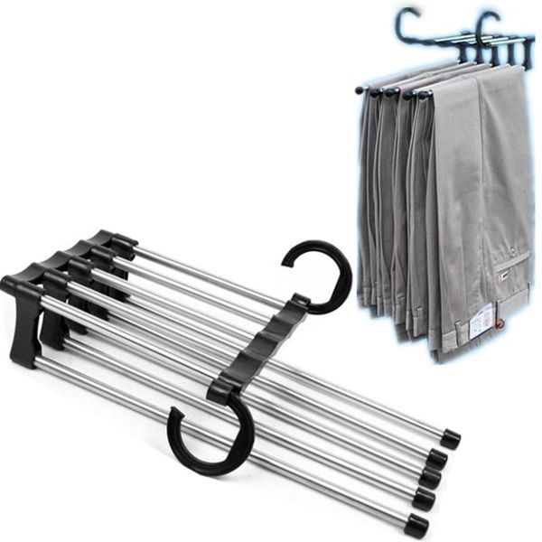 

storage boxes & bins creative home holder 5 in 1 stainless steel scarf necktie belt foldable hanger closet organizer wholesale 50m23
