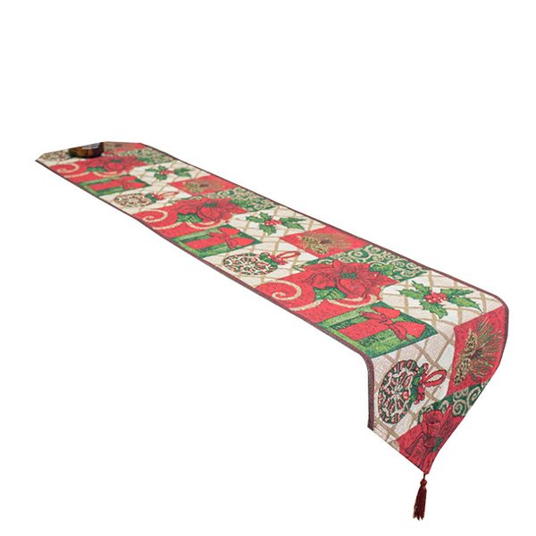 

santa claus pattern table runner, high-quality home decoration, beautiful and durable, easy to organize