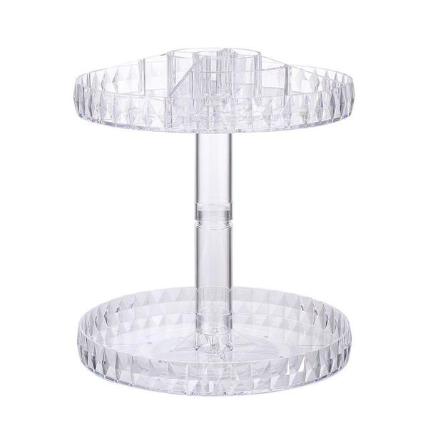 

1pc household storage rack 360 degree rotating (transparent) boxes & bins