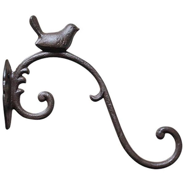 

hooks & rails iron plant hangers 10 inch deep hanging hook outdoor/indoor hanger bracket holder for basket