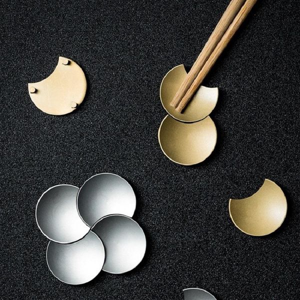 

chopsticks creative style chopstick rest stand stainless steel kitchen tools retro holder knife spoon home el tableware