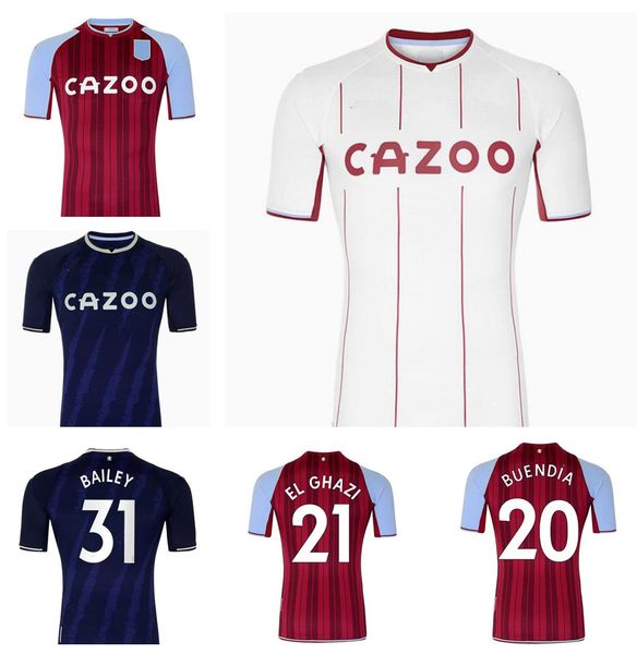 

21 22 aston soccer jerseys villa grealish wesley mcginn buendia 2021 2022 home el ghazi traorÃ© watkins kodja sanson targett douglas luiz foo, Black;yellow