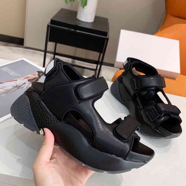 

80% off store online 2021 new platform sandals comfortable thick bottom white black beach shoes magic tapes candy color summer women's