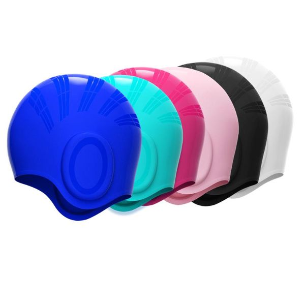 swimming caps long hair swim hat flexible diving hats keep your dry easy to put on and off