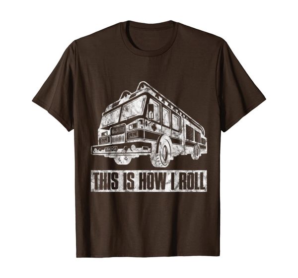 

firefighter this is how i roll t-shirt gift t-shirt, White;black