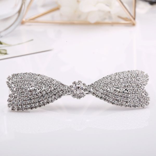 

headwear full bow long hairpin fashion diamond hair accessories, Golden;silver