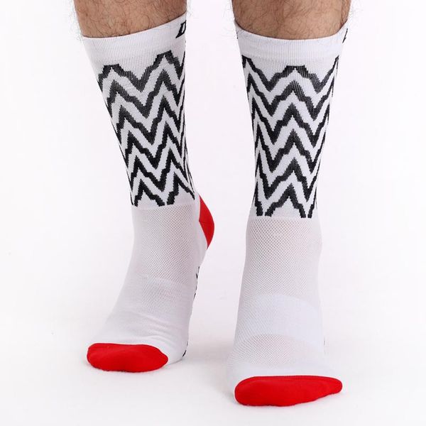

sports socks cycling running men women equipment antislip breathable compression professional thickening wear resisting, Black
