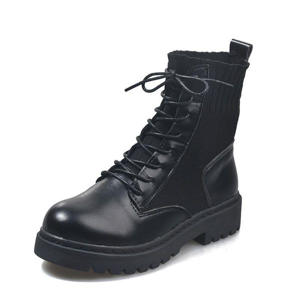 

boots 2021 autumn women designer luxury warm elastic casual lady add cotton knitted tube socks shoes winter platform boot, Black
